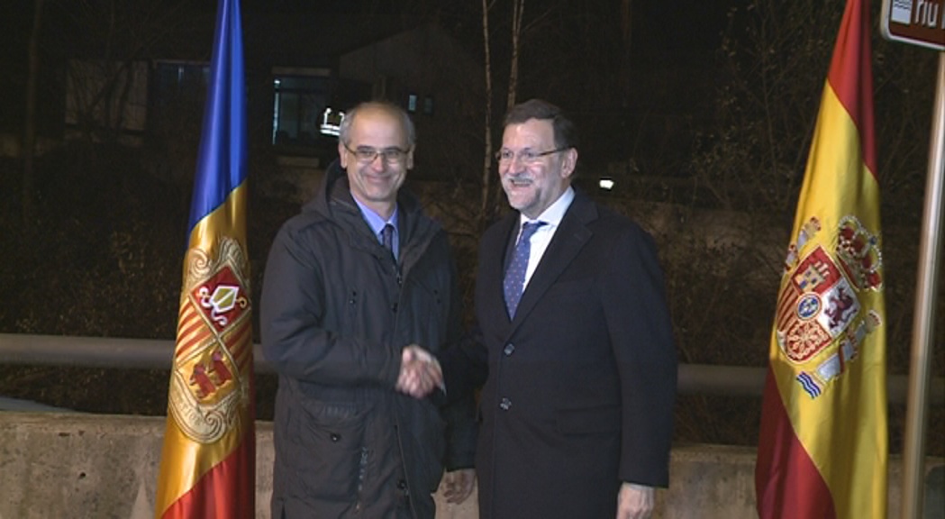 L'inici de la trobada oficial de Rajoy, al Palau Episcopal