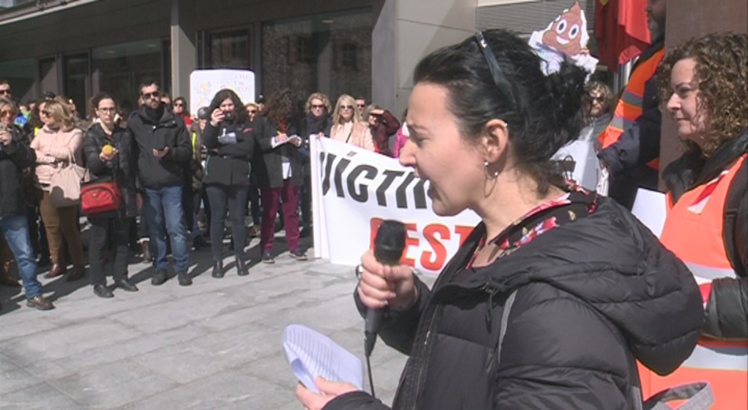 Una vintena de treballadors del comú d'Escaldes-Engordany s'afegeixen a la vaga