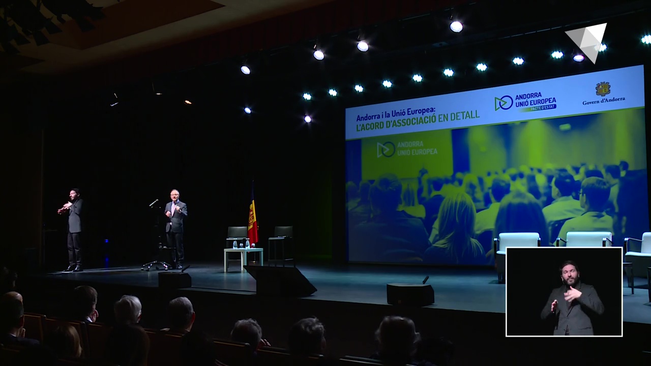 Conferència del Govern d'Andorra sobre l'Acord d'associació amb la UE