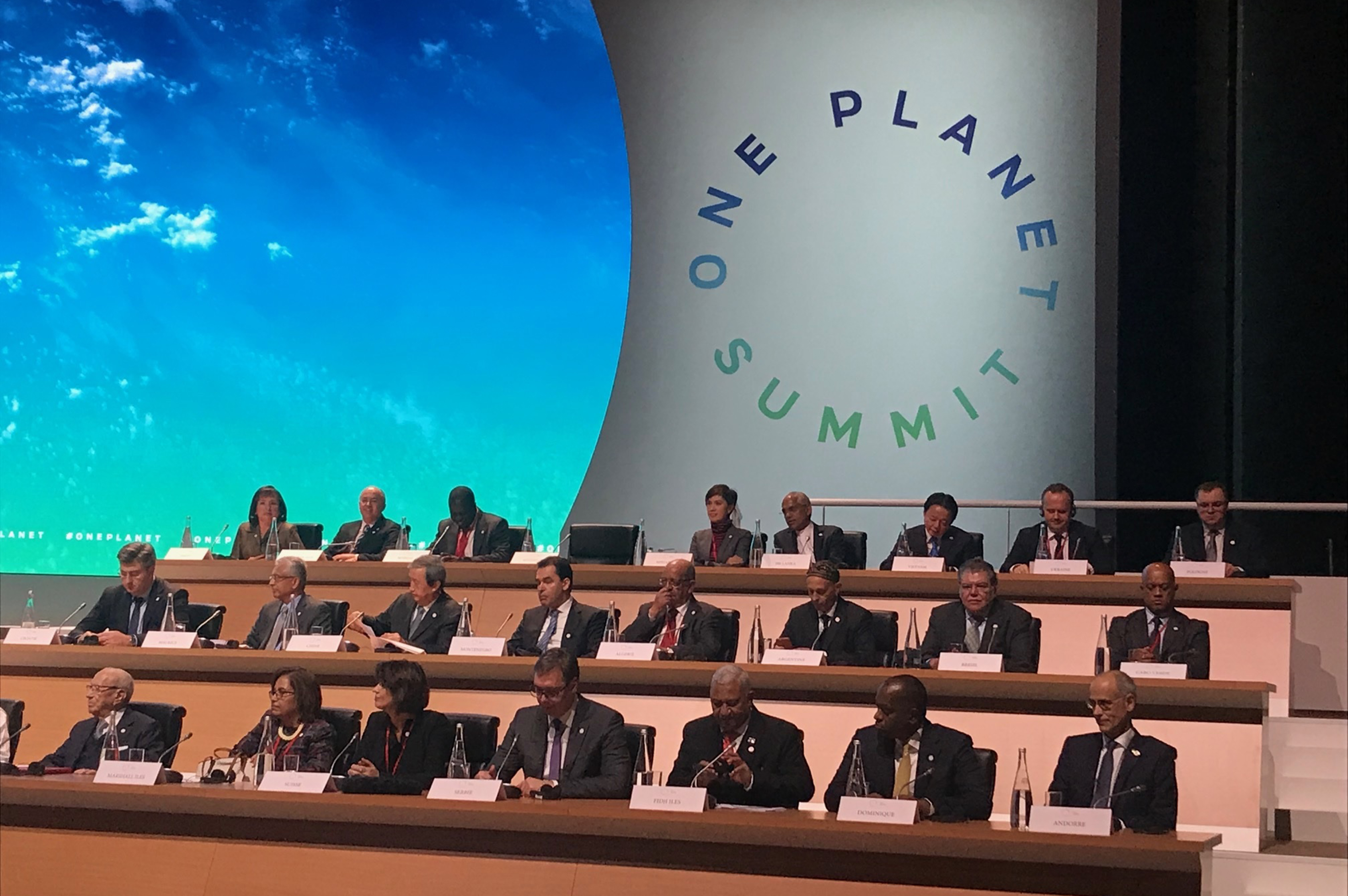 Andorra referma al One Planet Summit els compromisos contrets a la COP21 sobre canvi climàtic