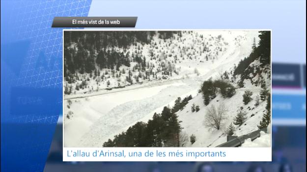 L'allau d'Arinsal, el més vist a Andorra Difusió