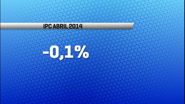 L'IPC d'abril torna al -0,1%