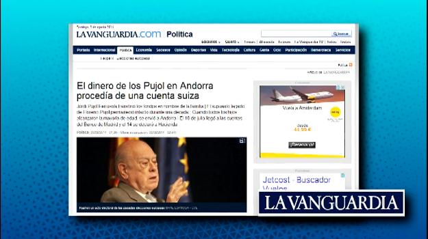 "La Vanguardia" diu que els diners dels Pujol a Andorra provenien de Suïssa