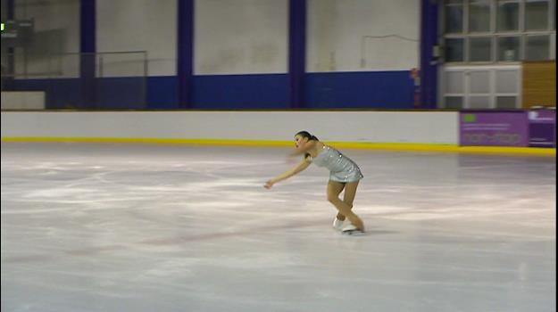 Bon paper de Tània Margarido, tot i acabar última en l'Open de patinatge