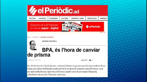 Jordi Cinca respon a l'article critic d'Amadeu Rossell sobre la gestió de BPA