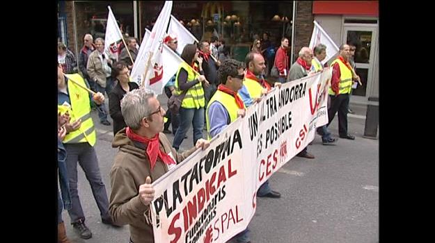 Els sindicats es concentraran demà amb motiu del Dia del treballador