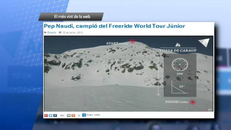 El triomf de Pep Naudi al Mundial júnior de freeride, el més vist a Andorra Difusió