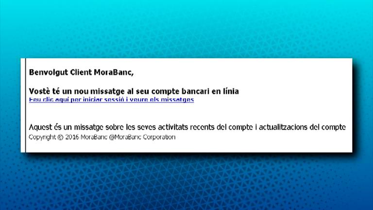 MoraBanc alerta d'una estafa per correu electrònic per sostreure dades dels clients