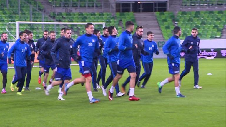 La selecció de futbol ha entrenat aquest dissabte a Budapest
