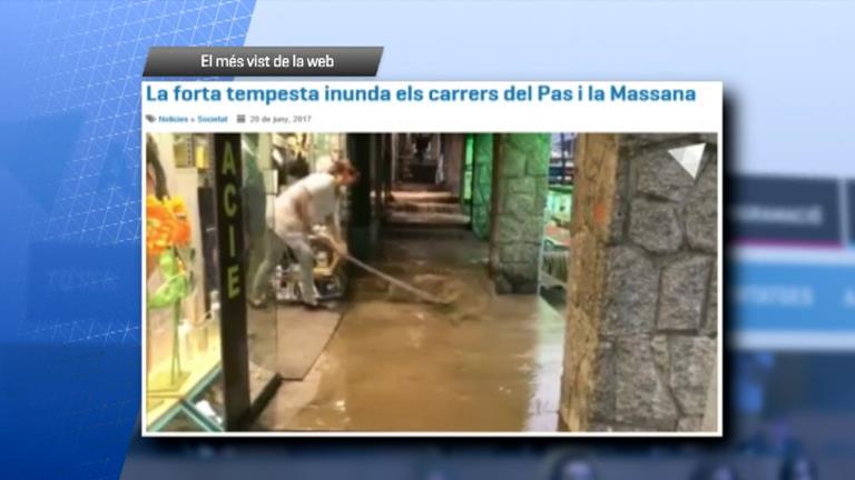 Les inundacions al Pas per la forta tempesta, el més vist a Andorra Difusió