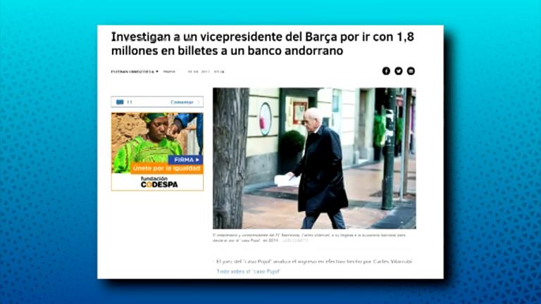 Espanya investiga l'ingrés a Andorra d'1,8 milions d'euros d'un directiu del Barça el 1991