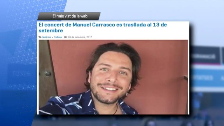 La suspensió del concert de Carrasco i l'incendi a Vivand, el més vist de la setmana