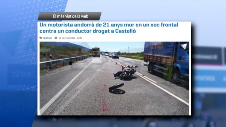La mort d'un jove motorista a Vinaròs és la notícia més consultada d'aquesta setmana
