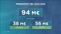 Més de 90 milions d'euros, pressupost del SAAS previst per al 2024