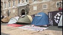 Acampada i vaga de fam del sector de l'oci nocturn a Barcelona