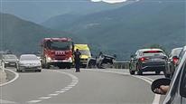 Accident amb dos vehicles implicats a l'entrada de la Seu d'Urgell
