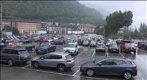 L'aparcament del parc central tanca pel muntatge de la 42a Fira d'Andorra la Vella
