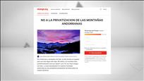 Campanya de signatures en contra de la privatització de les muntanyes