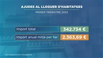 Es concedeixen 342.700 euros per a ajuts per pagar lloguers el primer trimestre de l'any