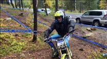 Darrera prova del Campionat d'Andorra de trial a Naturlandia acompanyada per la pluja