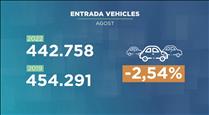 Entrada de 440.000 vehicles durant l'agost, un 2,5% menys que al mateix mes del 2019
