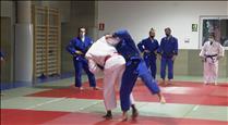 Entrenant amb l'excampió francès de judo Darcel Yandzi