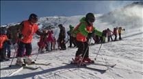 L'esquí escolar recupera la normalitat després de les fortes nevades