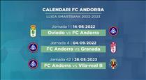El FC Andorra debutarà al camp de l'Oviedo i jugarà el primer partit a casa contra el Granada