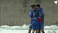 El FC Andorra, en el millor moment de la temporada abans de rebre el Celta
