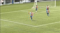 El FC Andorra suma la primera victòria en el seu debut a casa, contra el Badalona (2-0)