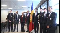 Gelabert rep l'equip andorrà d'escacs després de proclamar-se campió d'Europa dels petits estats