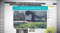 Les imatges d'un camió en flames a la sortida de Soldeu, el més vist de la setmana a Andorra Difusió