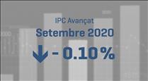 L'IPC avançat se situa en -0,1%  al setembre