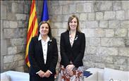 Marín es troba amb la consellera catalana Victòria Alsina per reforçar les relacions de bon veïnatge