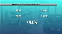 La matriculació de vehicles augmenta més d'un 40% respecte el 2020