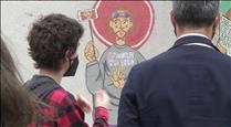 El mural de l'espai Columba amb obres de 10 joves artistes, ja es pot visitar