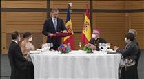 El rei Felip VI destaca l'acompanyament d'Espanya en l'apropament d'Andorra a la Unió Europea i remarca la voluntat de cooperació