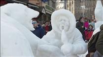 Sensibilitzar sobre l'emergència climàtica, un dels missatges clau del Concurs d'Escultures de Neu del Pas
