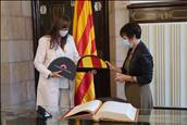 La síndica Roser Suñé es reuneix amb la presidenta del parlament de Catalunya, Laura Borràs