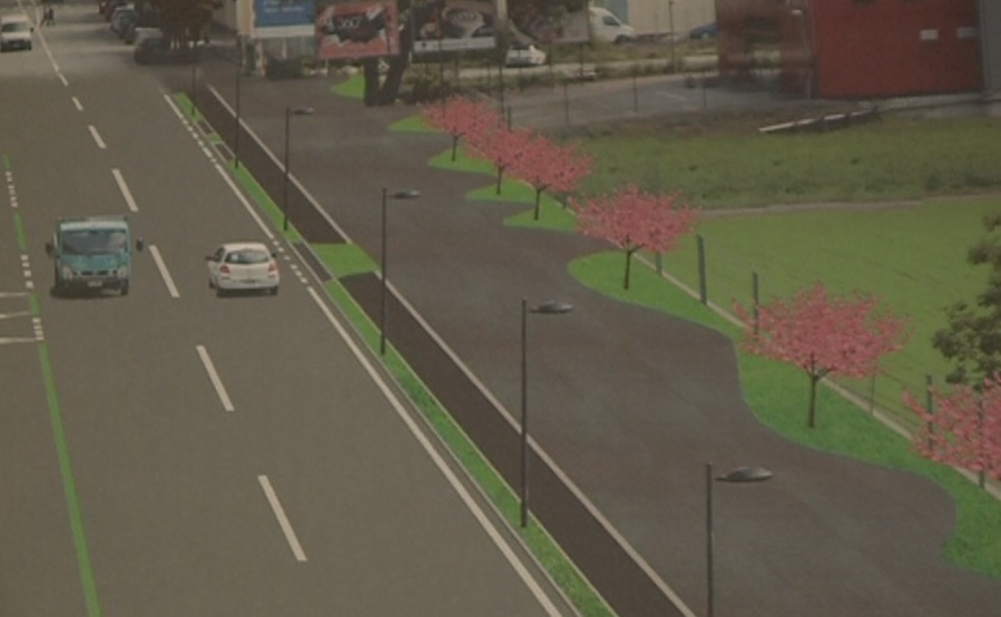 La nova avinguda d'Enclar guanyarà cinc metres més de vorera per un acord amb un particular