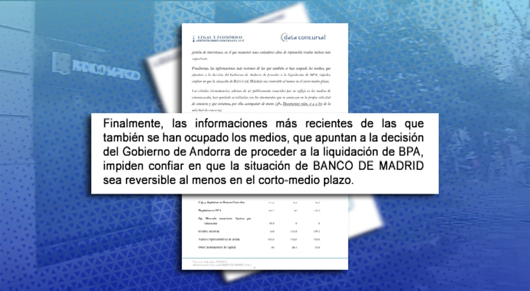 Els administradors de Banco Madrid culpen la premsa de la pèrdua de credibilitat