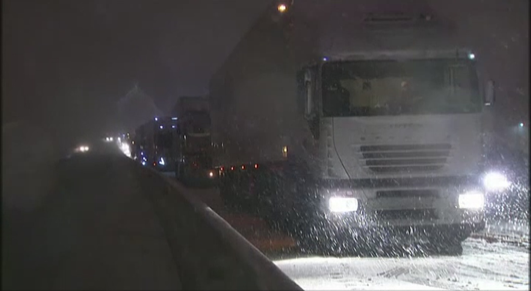 Almenys sis camions andorrans immobilitzats a Catalunya en les restriccions pel mal temps
