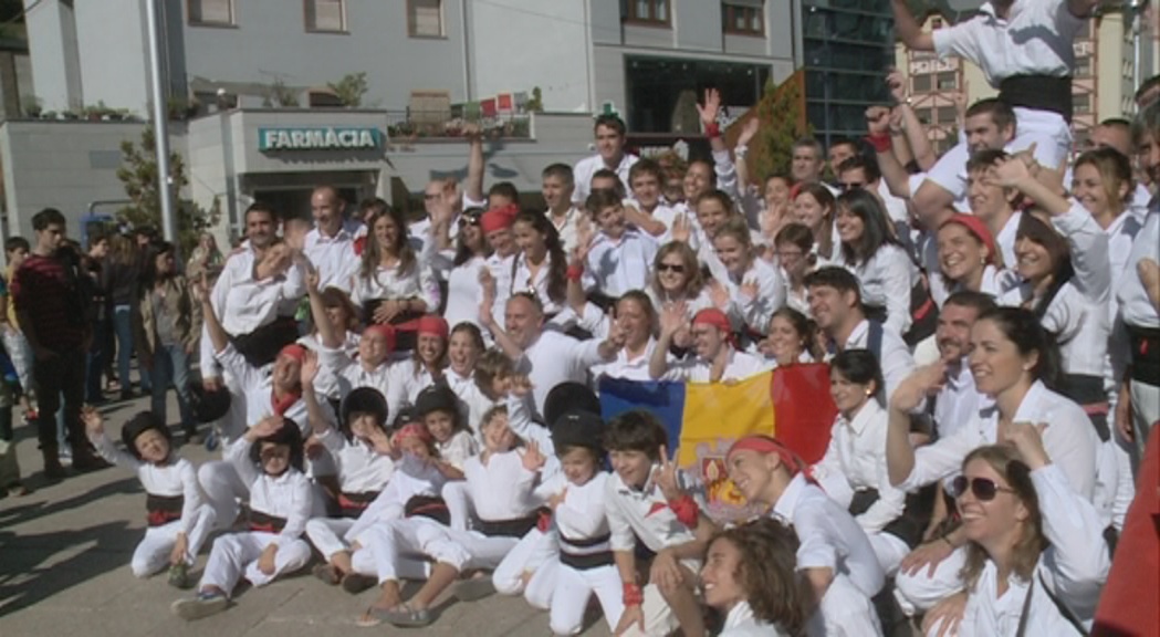 Els Castellers d'Andorra, també presents a la Fira