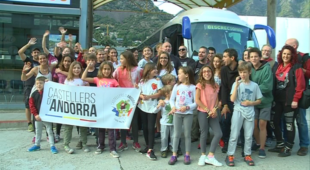 Els Castellers d'Andorra participen en una trobada internacional a París
