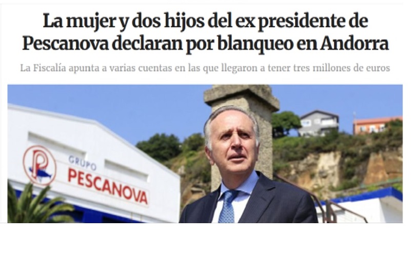 La família de l'expresident de Pescanova declara per pressumpte blanqueig a Andorra