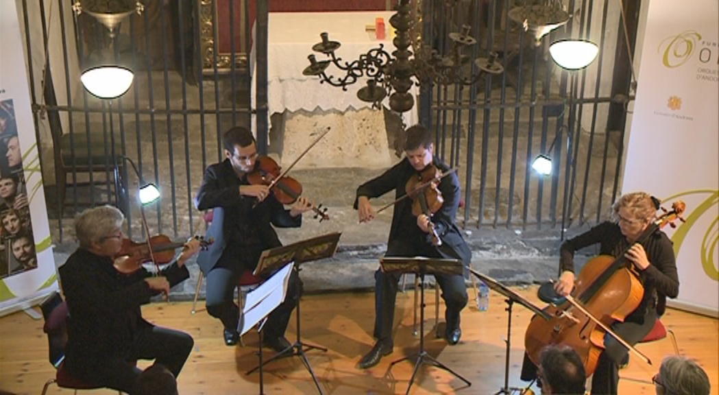 El Quartet per l'Art i Maridatge recrea una vetllada musical del s. XVIII a Sant Martí de la Cortinada