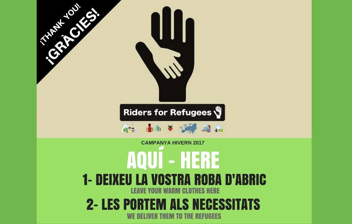 La solidaritat de Riders for Refugees vol portar roba d'hivern als camps de refugiats
