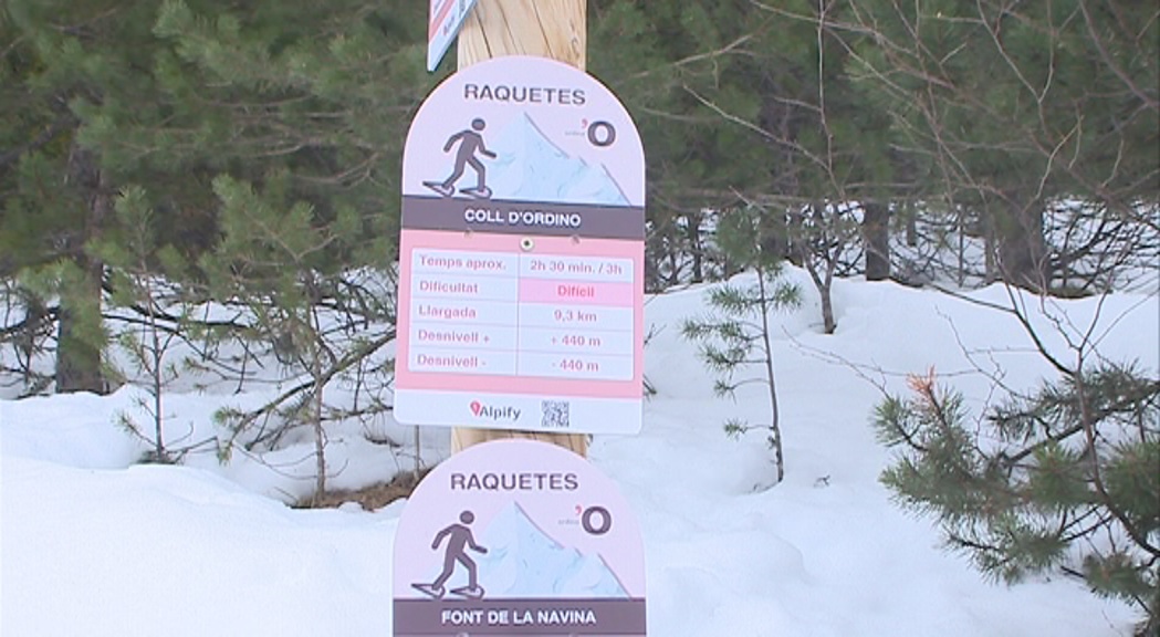 Ordino senyalitza cinc recorreguts per practicar esquí de muntanya i raquetes de neu amb seguretat