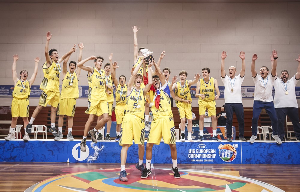 La selecció sub-16 de bàsquet fa història i es proclama campiona d'Europa C