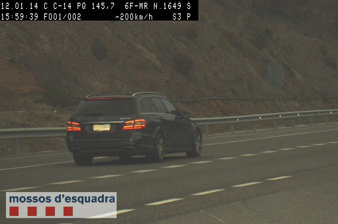 Els mossos denuncien un conductor andorrà per circular a 200 km/h